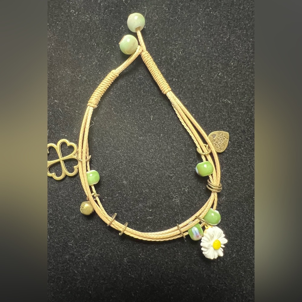 Beaded and charms bracelet.